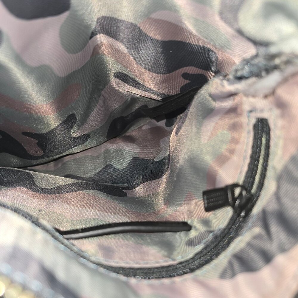 Rebecca Minkoff Camo Flap Heavy Silver Metal Crossbody Bag - Picture 4 of 4